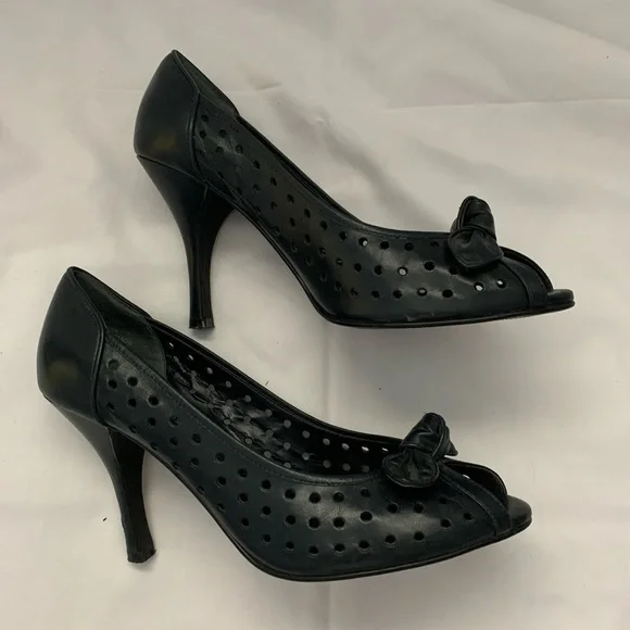 Maripe Dark Blue Stiletto Heels - Picture 6 of 8